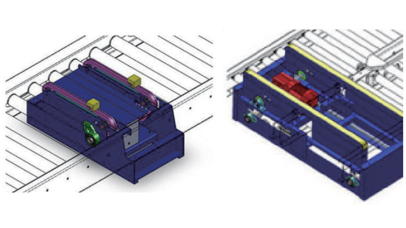 Scraper pushing block transfer machine
